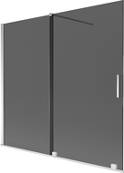 Mexen Velar двукрилен плъзгащ се душ параван 170 x 150 см, графит, хром - 896-170-000-41-01