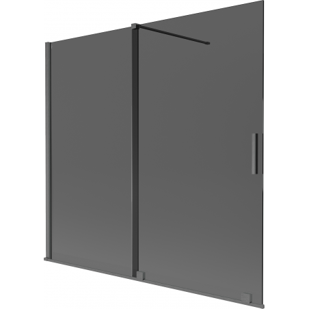 Mexen Velar душ параван 2-крилен плъзгащ 170 x 150 cm, графит, четкан gun сив - 896-170-000-41-66