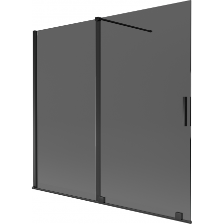 Mexen Velar параван за вана 2-крилен плъзгащ се 170 x 150 см, графит, черен - 896-170-000-41-70