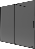 Mexen Velar параван за вана 2-крилен плъзгащ се 170 x 150 см, графит, черен - 896-170-000-41-70