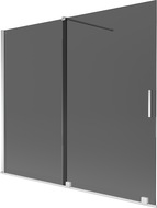 Mexen Velar параван за вана 2-крилен плъзгащ се 180 x 150 см, графит, хром - 896-180-000-41-01