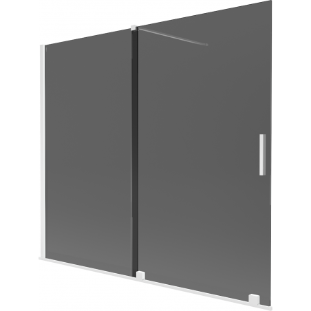 Mexen Velar двукрилен плъзгащ се душ параван 180 x 150 cm, графит, бял - 896-180-000-41-20