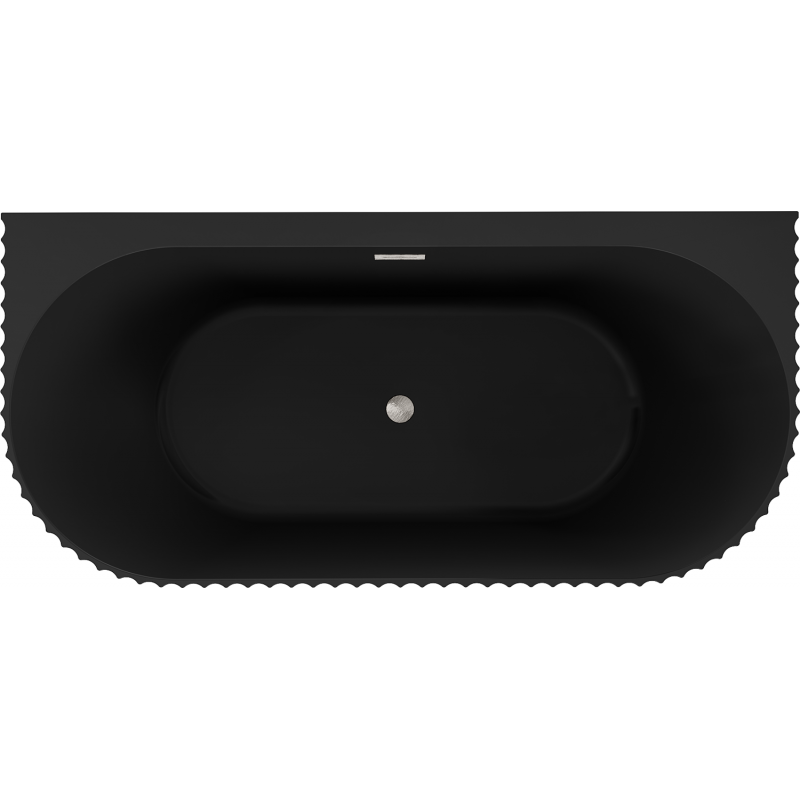 Mexen Sella самостоятелна стояща вана, рифелована 170 x 80 см, черна мат,