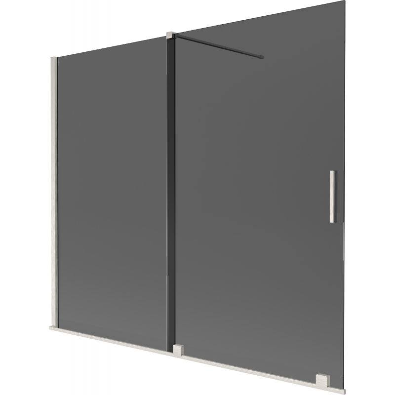Mexen Velar двукрилен плъзгащ се параван за вана 180 x 150 см, графит, матиран никел - 896-180-000-41-97