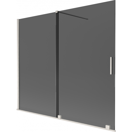 Mexen Velar двукрилен плъзгащ се параван за вана 180 x 150 см, графит, матиран никел - 896-180-000-41-97