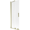 Mexen Velar двукрилен плъзгащ параван за вана 70 x 150 см, матиран, златен - 896-070-000-31-50