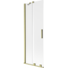 Mexen Velar двукрилен плъзгащ екран за вана 70 x 150 см, матиран, златен четкан - 896-070-000-31-55