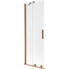 Mexen Velar двукрилен плъзгащ се параван за вана 70 x 150 см, мат, изчеткана мед - 896-070-000-31-65