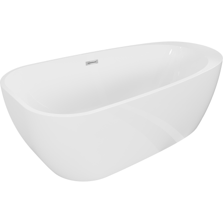 Mexen Giada свободностояща вана 170 x 90 cm, бяла гланц, преливен хром - 52741709000-01