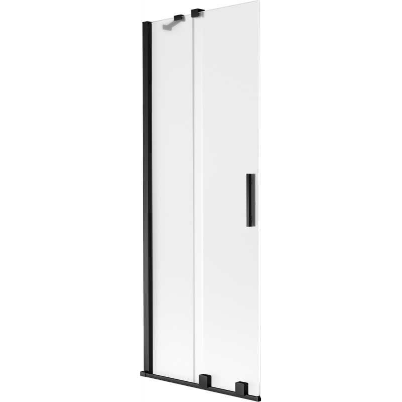 Mexen Velar двукрилен плъзгащ се параван за вана 75 x 150 cm, матиран, черен - 896-075-000-31-70