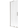 Mexen Velar параван за вана, 2-панелен плъзгащ се 75 x 150 см, матирано стъкло, четкан никел - 896-075-000-31-97