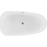 Mexen Giada свободно стояща вана 170 x 90 cm, бял гланц, преливане gun gray матиран - 52741709000-66