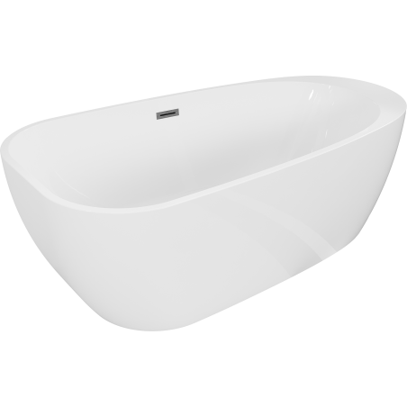 Mexen Giada свободно стояща вана 170 x 90 cm, бял гланц, преливане gun gray матиран - 52741709000-66