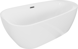 Mexen Giada свободно стояща вана 170 x 90 cm, бял гланц, преливане gun gray матиран - 52741709000-66