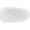Стояща вана Mexen Giada 170 x 90 см, бял гланц, преливник четкан никел - 52741709000-97