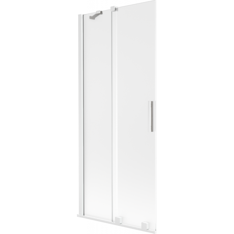Mexen Velar разтегателен параван за вана 80 x 150 см, скреж, бял - 896-080-000-31-20