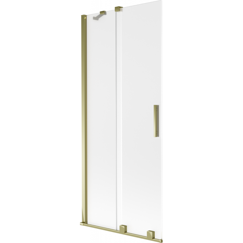Mexen Velar двукрилен плъзгащ се душ параван 80 x 150 cm, матиран, златист - 896-080-000-31-50