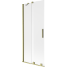 Mexen Velar параван за вана, 2-крилен плъзгащ се 80 x 150 см, матиран, четкано злато - 896-080-000-31-55