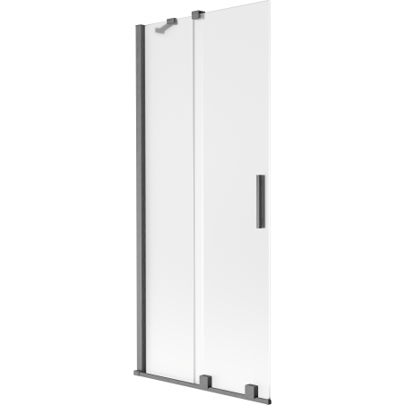 Mexen Velar параван за вана, плъзгащ се с 2 крила, 80 x 150 см, матов, четкано оръжееносиво - 896-080-000-31-66