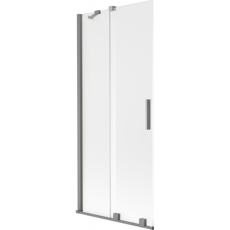 Mexen Velar 2-крилен плъзгащ се параван за вана 80 x 150 cm, матиран, gun metal - 896-080-000-31-95