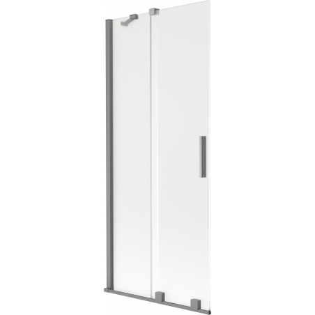 Mexen Velar 2-крилен плъзгащ се параван за вана 80 x 150 cm, матиран, gun metal - 896-080-000-31-95