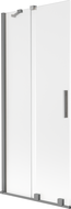 Mexen Velar двукрилен плъзгащ се параван за вана 80 x 150 см, скреж, gun metal - 896-080-000-31-95
