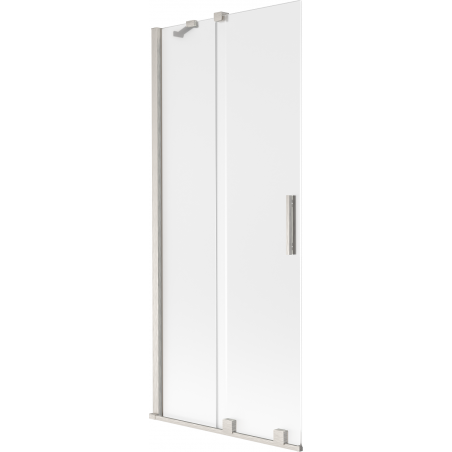 Mexen Velar двукрилен плъзгащ се параван за вана 80 x 150 cm, скреж, четкаван никел - 896-080-000-31-97