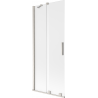 Mexen Velar двукрилен плъзгащ се параван за вана 80 x 150 cm, скреж, четкаван никел - 896-080-000-31-97