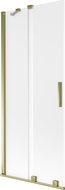 Mexen Velar параван за вана, двукрилен плъзгащ се 85 x 150 cm, скреж, златен - 896-085-000-31-50