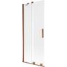 Mexen Velar двукрилен плъзгащ се параван за вана 85 x 150 см, матиран, розово злато - 896-085-000-31-60