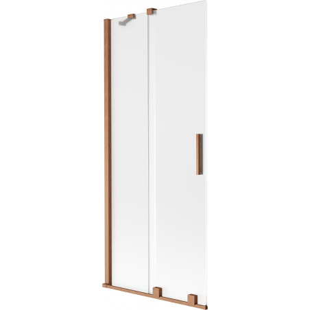 Mexen Velar параван за вана 2-крилен плъзгащ се 85 x 150 см, скреж, четкана мед - 896-085-000-31-65