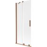 Mexen Velar параван за вана 2-крилен плъзгащ се 85 x 150 см, скреж, четкана мед - 896-085-000-31-65