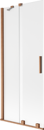 Mexen Velar параван за вана 2-крилен плъзгащ се 85 x 150 см, скреж, четкана мед - 896-085-000-31-65