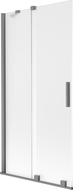 Mexen Velar параван за вана двукрилен плъзгащ се 90 x 150 cm, матирано стъкло, gun metal - 896-090-000-31-95