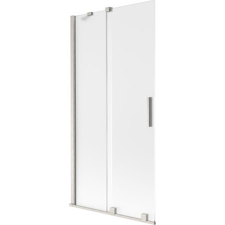 Mexen Velar параван за вана с 2 плъзгащи крила 90 x 150 см, матирано стъкло, четкан никел - 896-090-000-31-97