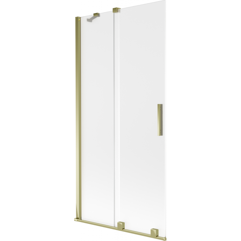 Mexen Velar параван за вана, двукрилен плъзгащ се 95 x 150 см, матиран, златен - 896-095-000-31-50