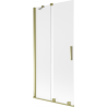 Mexen Velar параван за вана, двукрилен плъзгащ се 95 x 150 см, матиран, златен - 896-095-000-31-50