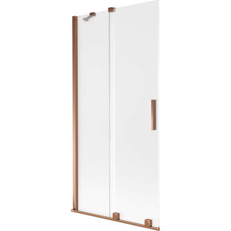 Mexen Velar двукрил параван за вана, плъзгащ се 95 x 150 см, мат, розово злато - 896-095-000-31-60