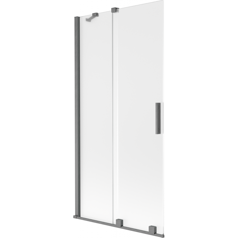 Mexen Velar параван за вана, 2-крилов плъзгащ се 95 x 150 см, матиран, четкано сиво - 896-095-000-31-66