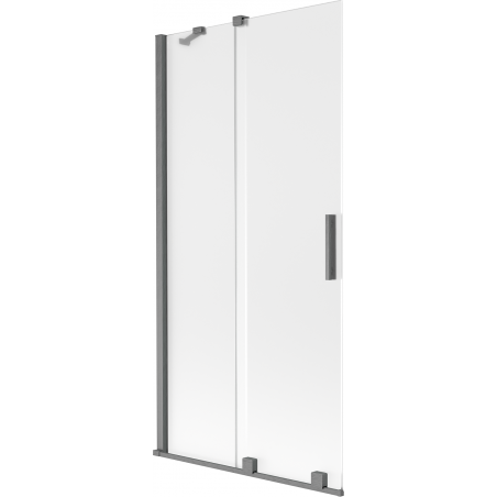 Mexen Velar параван за вана, 2-крилов плъзгащ се 95 x 150 см, матиран, четкано сиво - 896-095-000-31-66