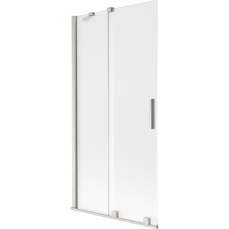 Mexen Velar двукрилен плъзгащ се параван за вана 95 x 150 см, мат, четкан никел - 896-095-000-31-97