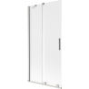 Mexen Velar двукрилен плъзгащ се параван за вана 95 x 150 см, мат, четкан никел - 896-095-000-31-97