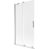 Mexen Velar параван за вана с 2 крила, плъзгащ се 100 x 150 см, матирано, хром - 896-100-000-31-01