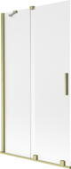 Mexen Velar двукрилен плъзгащ се параван за вана 100 x 150 cm, матов, златисто четкан - 896-100-000-31-55