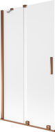 Mexen Velar двукрилен подвижен екран за вана 100 x 150 cm, матирано, розово злато - 896-100-000-31-60