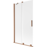 Mexen Velar двукрилно плъзгащо се параван за вана 100 x 150 см, матирано, четката мед - 896-100-000-31-65