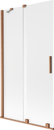 Mexen Velar двукрилно плъзгащо се параван за вана 100 x 150 см, матирано, четката мед - 896-100-000-31-65