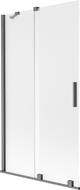 Mexen Velar двукрило плъзгащо се душ параван 100 x 150 cm, матиран, четкан gun gray - 896-100-000-31-66