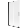 Mexen Velar двукрила плъзгаща се преграда за вана 100 x 150 см, мразовито, черно - 896-100-000-31-70