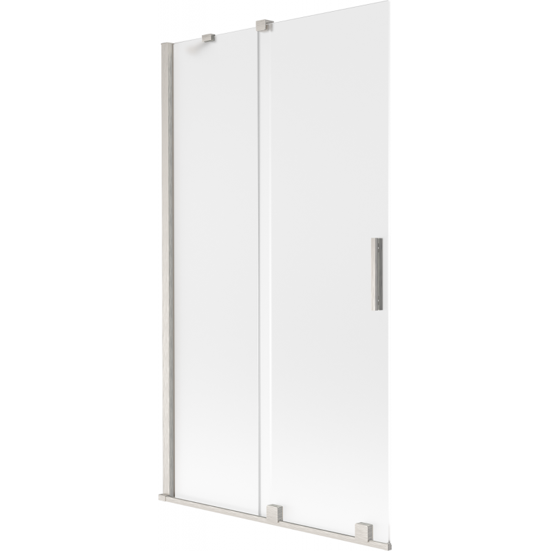 Mexen Velar параван за вана 2-крилен плъзгащ се 100 x 150 см, матирано, четкан никел - 896-100-000-31-97